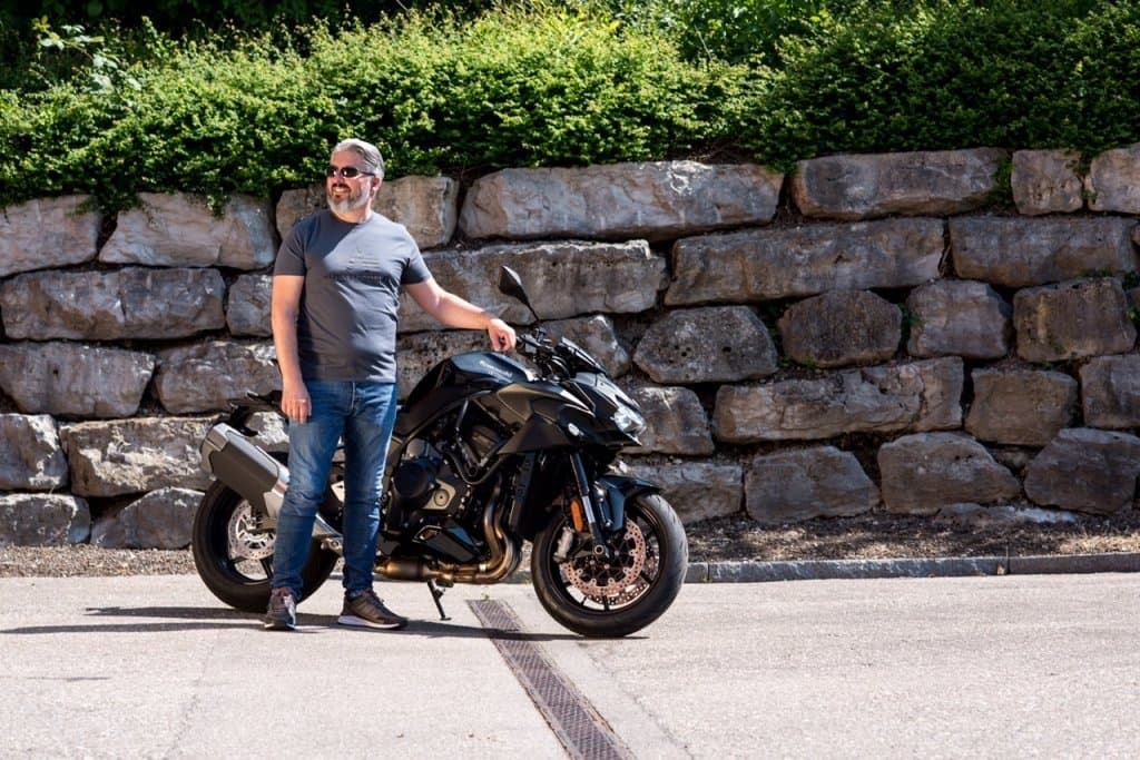 Samir Radič mit Motorrad